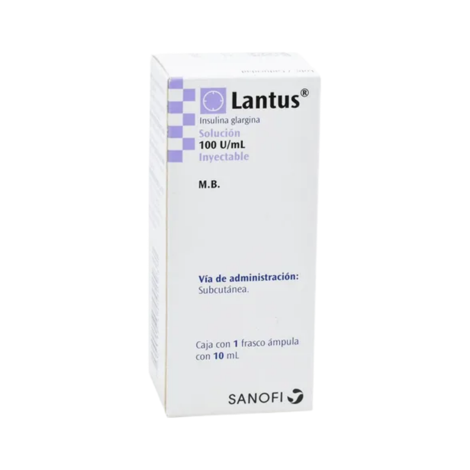 Lantus Insulina glargina solución 100 UI/mL 1 Fco/10 mL
