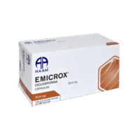 Emicrox 25 mg cápsulas caja con 50 unidades