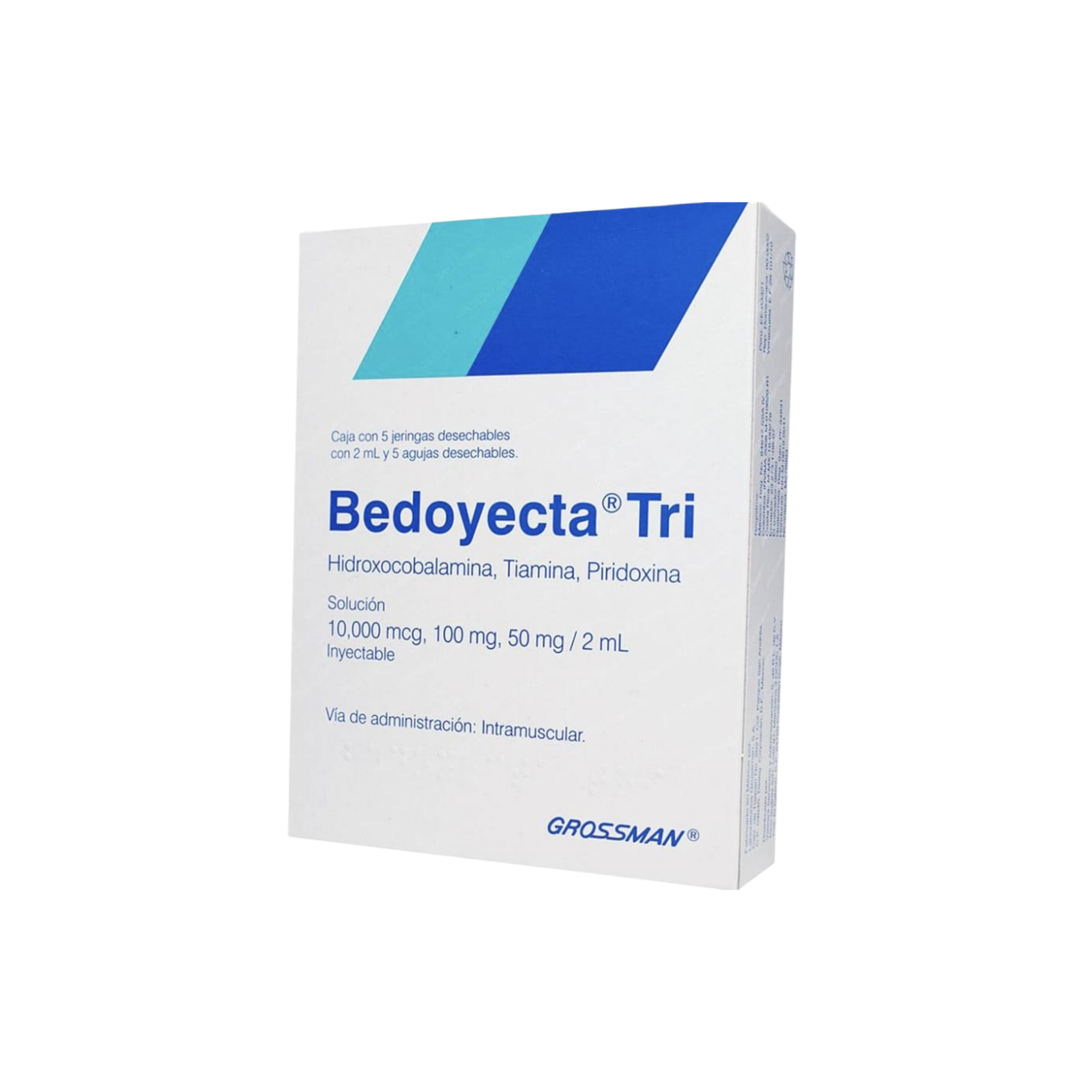 Bedoyecta Tri  Solución Inyectable (5 jeringas, 2 mL cada una)
