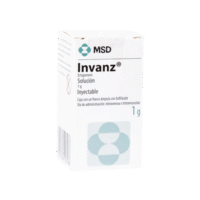 Invanz® (Ertapenem) Solución 1g Iny. ámpula liofilizado 1 frasco