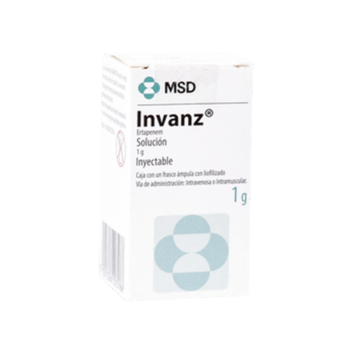 9 Invanz® (Ertapenem) Solución 1g Iny. ámpula liofilizado 1 frasco