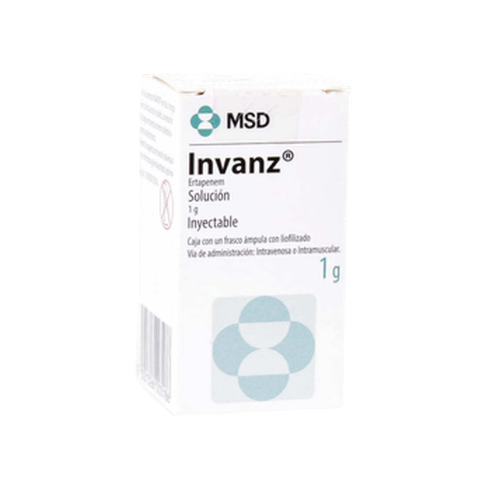 Invanz® (Ertapenem) Solución 1g Iny. ámpula liofilizado 1 frasco